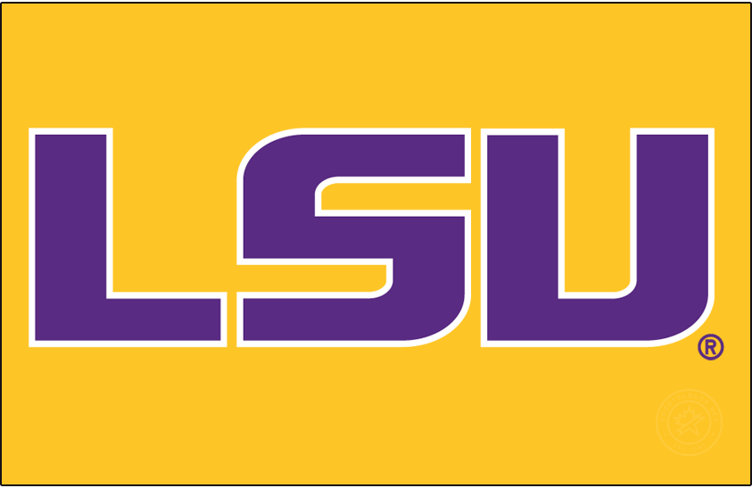 LSU Tigers 2014-Pres Alt on Dark Logo v2 iron on transfers for T-shirts